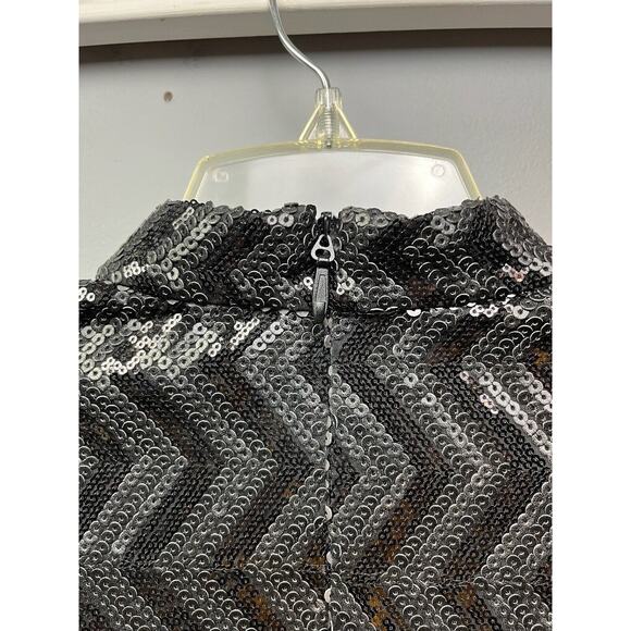 Mistress Rocks Crash Dress Womens medium Black Sequin Bodycon Mock Neck - Picture 7 of 8